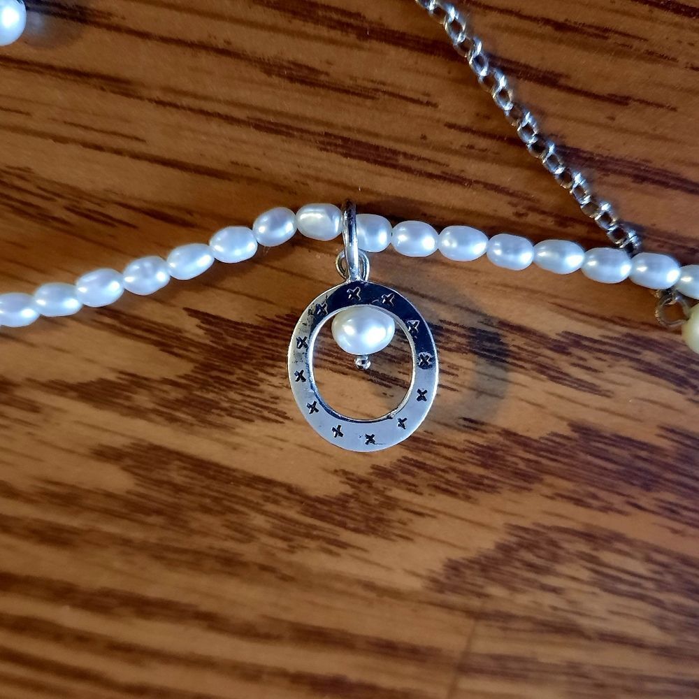 BARONI DESIGNS .925 Sterling Silver, Pearl Double Strand Necklace WEDDING GUEST! - Picture 4 of 10
